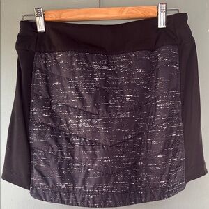 Black Patterned Women's Skirt